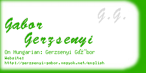 gabor gerzsenyi business card